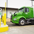 Volvo VNR electric truck charging