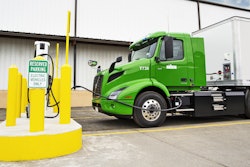 Volvo VNR electric truck charging
