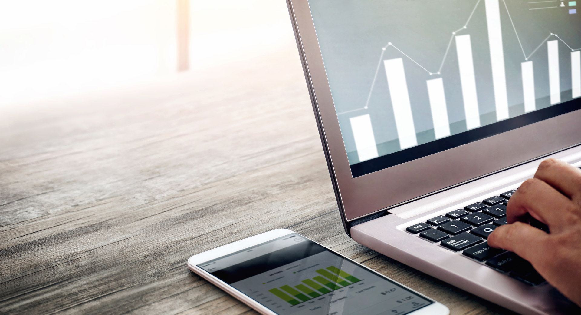 Man working on laptop computer