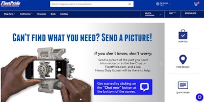 FleetPride website homepage