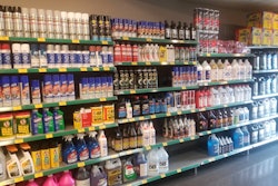 shelves stocked with auto maintenance products
