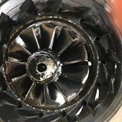 Damaged turbo core