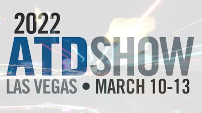 ATD logo promoting the 2022 ATD Show in Las Vegas.