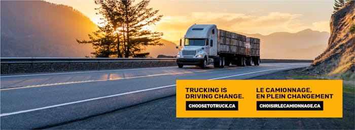 Canadian Trucking Alliance Facebook banner ad.