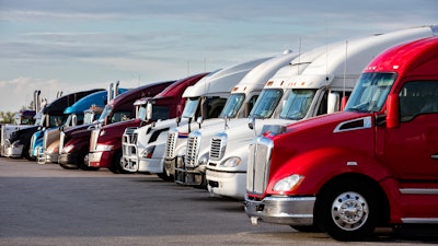 Used trucks parked on lot