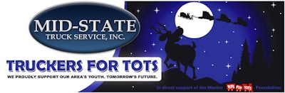 Mid-State Truckers logo for its Truckers for Tots program