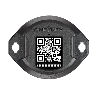 Milwaukee Tool One-Key Bluetooth tracking tag.
