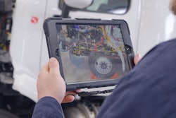 Peterbilt's ARTech augmented reality tool in use.