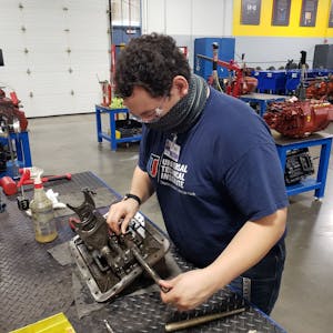 Student technician learning at Universal Technical Institute