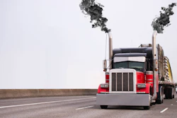 truck blowing exhaust