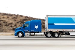 Embark Trucks' autonomous truck on the road.