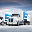 Kenworth K270E and T680E battery electric trucks.