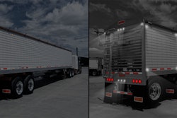 Optronics' white LED lights illuminate the area around the truck and trailer.