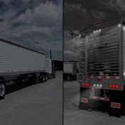 Optronics' white LED lights illuminate the area around the truck and trailer.