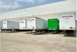 trailers at a warehouse dock