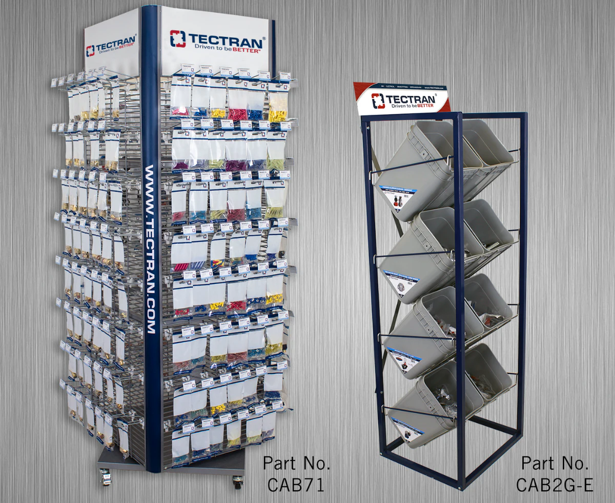 Tectran introduces spinning rack display for showrooms | Trucks, Parts ...