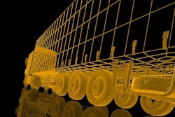 Truck wireframe stock image