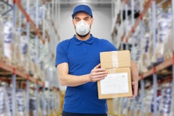 Masked worker
