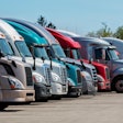 Trucks parked on lot