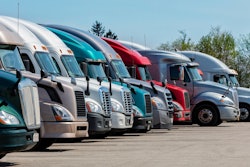 Trucks parked on lot