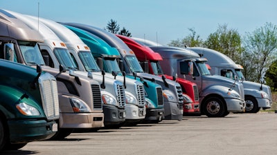 Trucks parked on lot