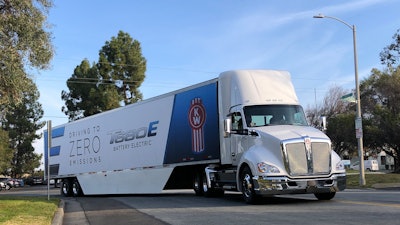 Kenworth T680E Class 8 electric tractor