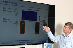Larry Rambeaux, Purkeys sales application engineer, gives technical advice for using a multimeter.