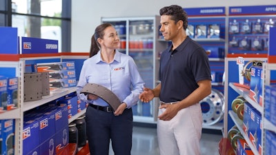 TRP retail associate with a customer