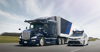 Aurora Peterbilt and Toyota Sienna