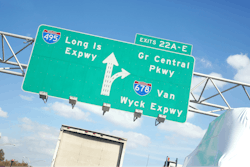 Truck driving to Long Island