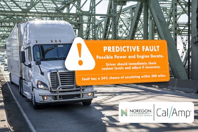 A solution by Noregon Systems, in partnership with CalAmp, indicates what's wrong with the truck.