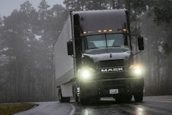 Mack truck on highway