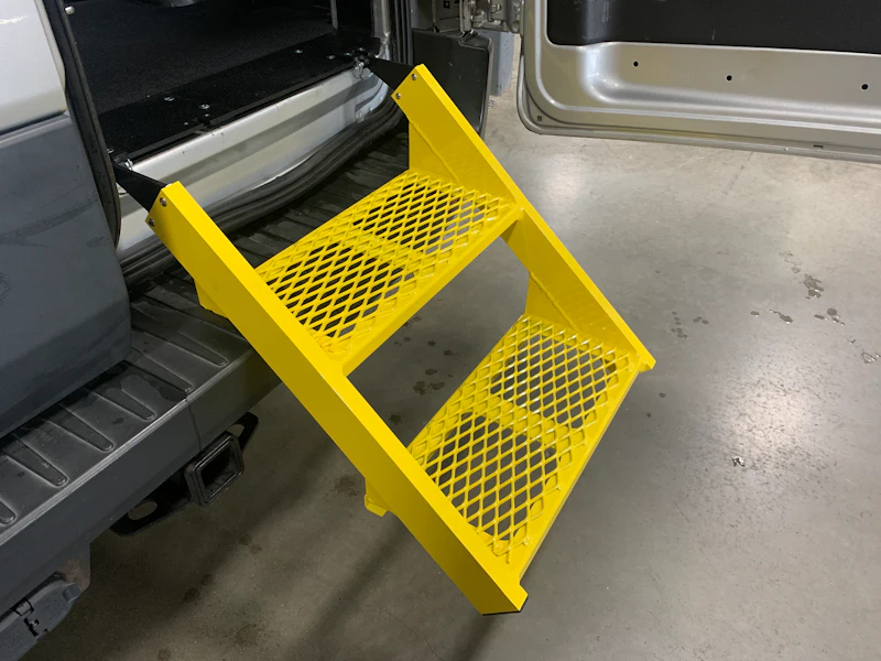 Fold-down van step and hideable ramp | Trucks, Parts, Service