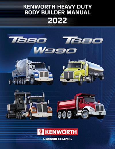 2022 Kenworth Heavy Duty Body Builder manual