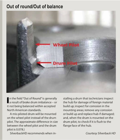 Out of round/Out of balance wheel and drum pilots