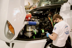 Tech student competing in skills championship