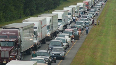 Trucks on highway