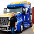 Carmen Anderson, America’s Service Line professional driver, and the Volvo VNL760 that she’ll now be operating to help raise awareness and support of Special Olympics.
