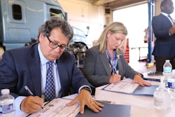 Four Star Freightliner Dealer Principal Jerry Kocan and Ingram President Annette Funderburk