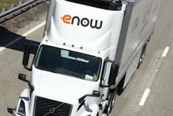 eNow all-electric reefer on the road