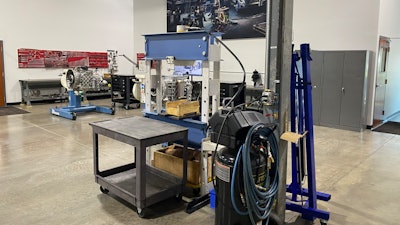 A training workstation in the new Mack Trucks Academy and Volvo Trucks Academy joint training center in Tinley Park, Ill.