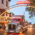 Kenworth T680 driving in parade in Chillicothe, Ohio.