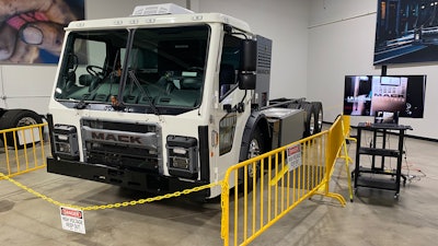 Mack LR Electric on site at Mack Truck Academy and Volvo Trucks Academy training center in Tinley Park, Ill.