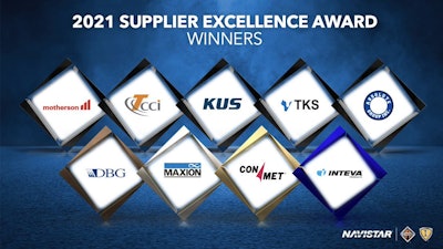 Navistar's 2021 Supplier Excellence Award winners