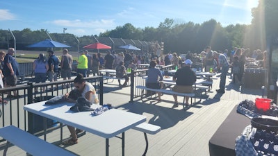 Attendees at the Berlin Raceway charity event
