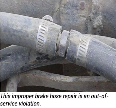 CVSA out of service brake hose