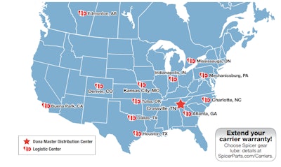 Dana's carrier distribution network