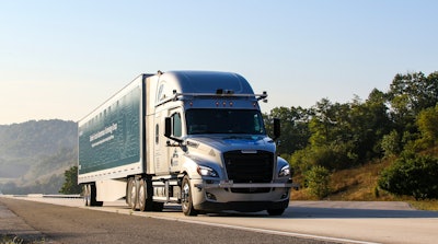 Freightliner tractor on a road