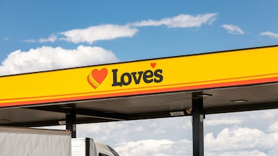 Love's Travel Stop sign