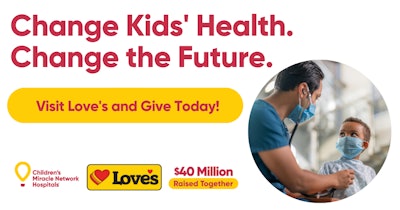 Love's Travel Stops logo for fundraising initiative for Children's Miracle Network Hospitals.